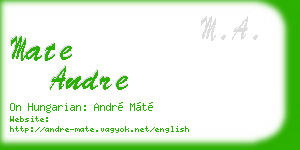 mate andre business card
